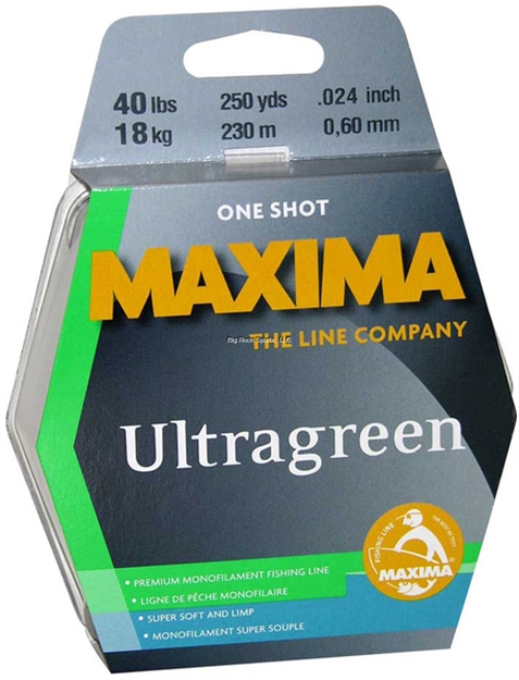Picture of Maxima Ultragreen Mono Line, 1-Shot Spool, 2Lb 280Yds