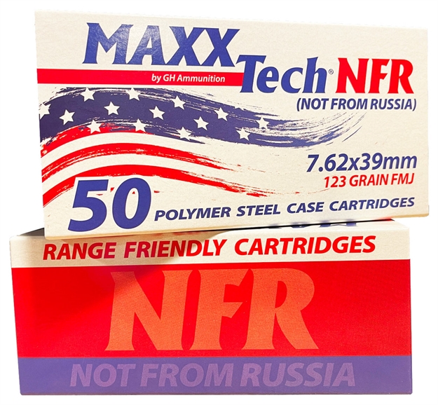 Picture of  Maxxtech Mtnfr762 Nfr  7.62X39mm 123Gr Full Metal Jacket 50 Per Box/10 Case