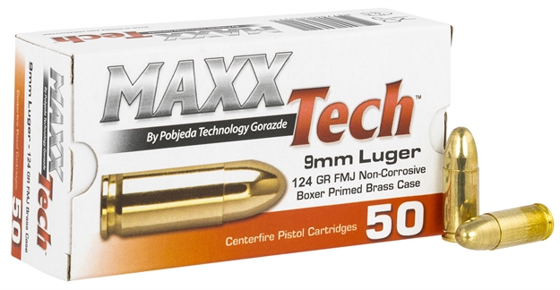 Picture of Maxxtech Ptgb9124b 9Mm 124G Fmj 50/20