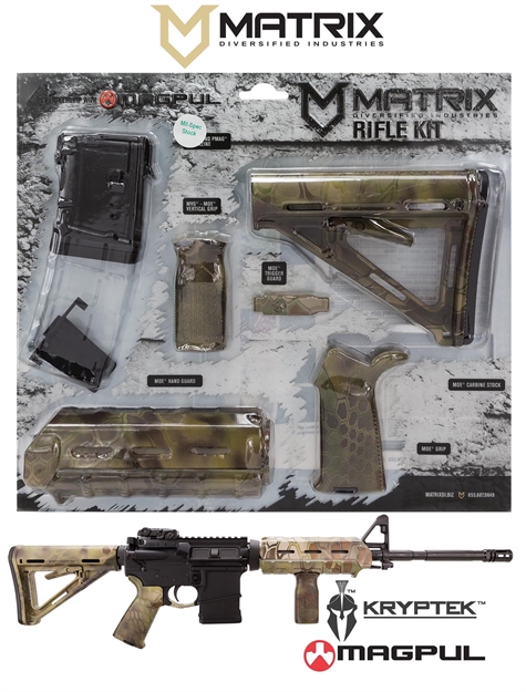 Picture of  Matrix Diversified Ind Magcom61km Magpul Carbine Accessory Kit Ar-15 Kryptek Mandrake Ambidextrous