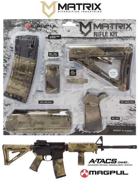 Picture of  Matrix Diversified Ind Magmil01hd Magpul Carbine Accessory Kit  Ar-15 A-Tacs AU Ambidextrous 819713010028