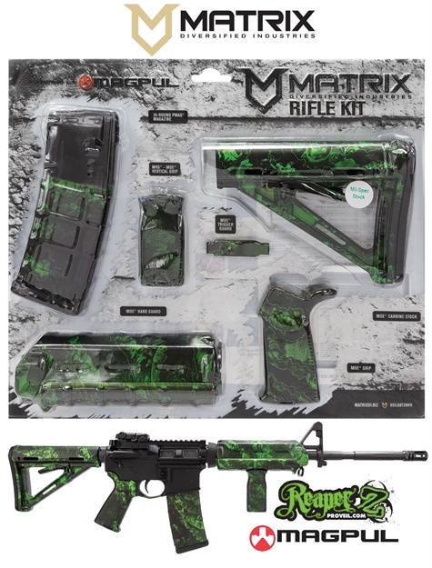 Picture of Mdi Magmil05-Zg Proveil Reaper Z Green Magpul Moe Kit Poly Ar-15