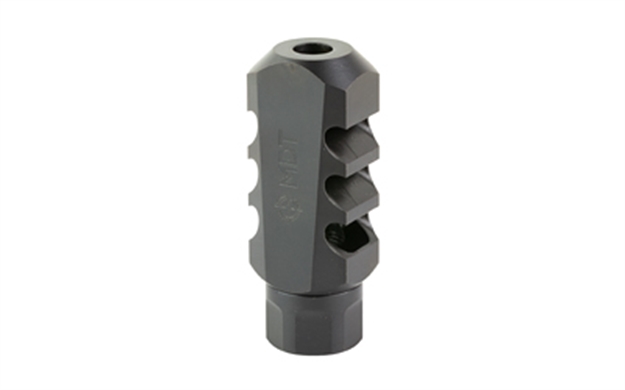 Picture of Mdt Sporting Goods Inc 103516Blk Elite Muzzle Brake  30 Cal (7.62Mm), Black Steel, 3 Port, 5/8"-24 Tpi 103516-BLK 709951107201