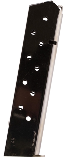 Picture of Mec-Gar Magazine 1911 Govt. 45Acp 10Rd Extended Nickel CG4510N 765595112902