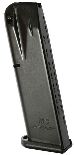 Picture of Mec-Gar Magazine Beretta 92Fs 9Mm 18Rd Flush Fit Afc-Black MGPB9218AFC
