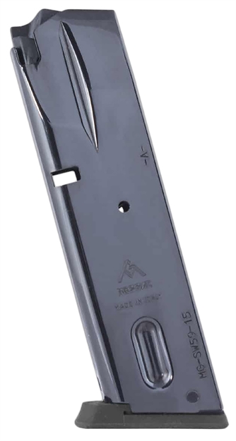 Picture of  Mec-Gar Mgsw5915n   15Rd 9Mm Compatible W/ S&W 5900 Series/915/910/659 Black Nickel 765595440487