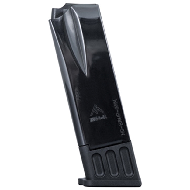 Picture of  Mec-Gar Mgbrhp10b Standard  10Rd 9Mm Luger Fits Browning Hi-Power/Springfield Sa-35 Blued Carbon Steel