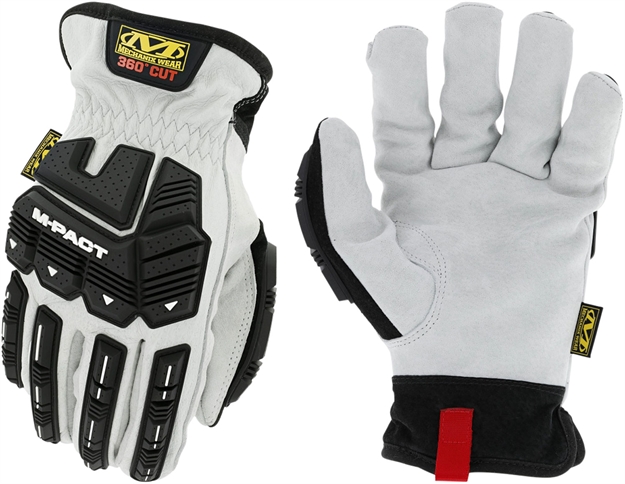 Picture of Mechanix Wear Ldmphdx000 M-Pact HD Driver F8-360 White Durahide Leather Small Elastic LDMPHD-X00-0 781513646304