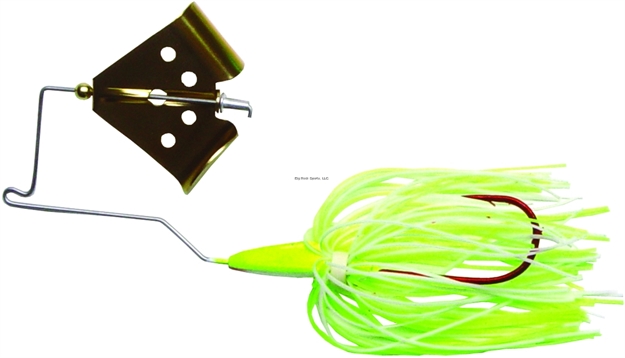 Picture of Mega Strike Cavitron Buzz Bait, 1/4 Oz, Chartreuse/White/Gold Blade