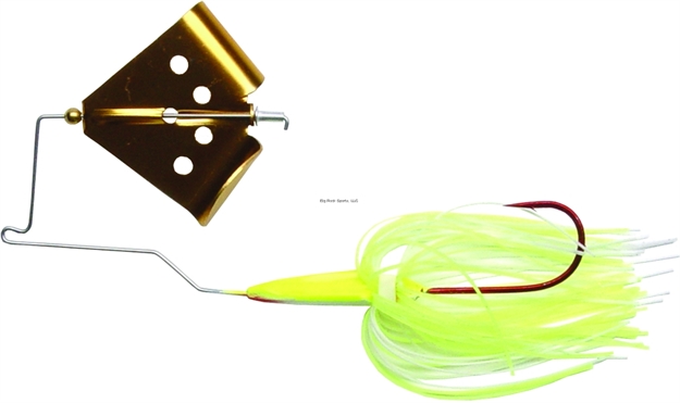 Picture of Mega Strike Cavitron Buzz Bait, 3/8 Oz, Chartreuse/White/Gold Blade
