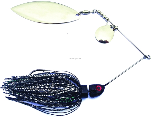 Picture of Mega Strike Roland Martin Strikeback 1/2Oz Black & Silver Scale Skirt W/Nickel/Nickel Blades