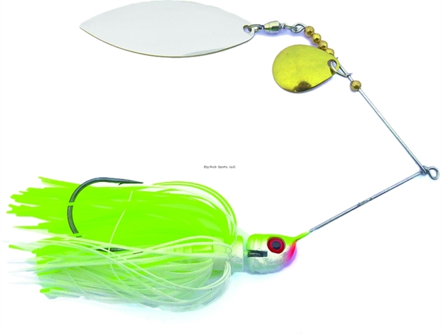 Picture of Mega Strike Roland Martin Strikeback 1/2Oz Chartreuse/White Skirt W/Nickel/Nickel Blades