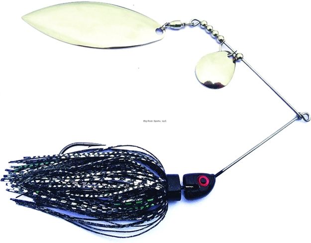 Picture of Mega Strike Roland Martin Strikeback 3/8Oz Black & Silver Scale Skirt W/Nickel/Nickel Blades