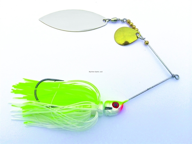 Picture of Mega Strike Roland Martin Strikeback 3/8Oz Chartreuse/White Skirt W/Nickel/Brass Blades