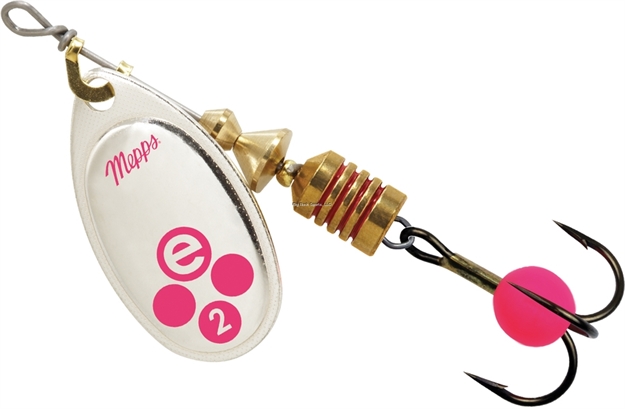 Picture of Mepps Aglia-E In-Line Spinner, 2 1/4", 1/6 Oz, Treble Hook W/Egg, Silver-Hot Pink