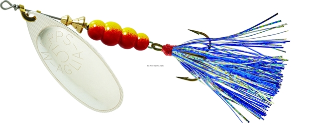 Picture of Mepps Aglia Flashabou In-Line Spinner 1/2 OZ Silver-Blue/Silver