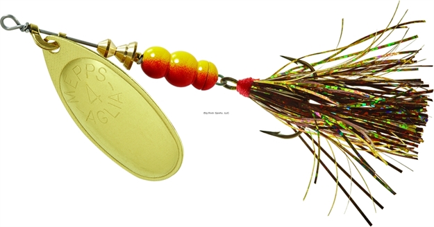 Picture of Mepps Aglia Flashabou In-Line Spinner 1/3 OZ Gold-Brown/Gold