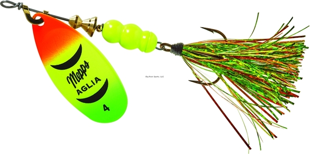 Picture of Mepps Aglia Flashabou In-Line Spinner 1/3 OZ Hot Fire Tiger