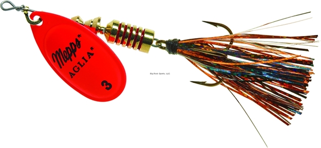 Picture of Mepps Aglia Flashabou In-Line Spinner 1/4 OZ Hot Orange-Black/Orange
