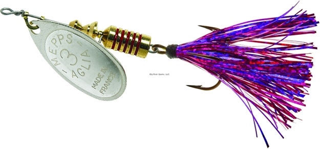 Picture of Mepps Aglia Flashabou In-Line Spinner 1/4 OZ Silver-Purple/Pink