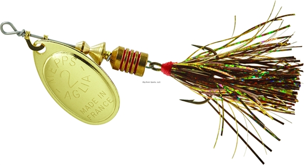 Picture of Mepps Aglia Flashabou In-Line Spinner 1/6 OZ Gold-Brown/Gold