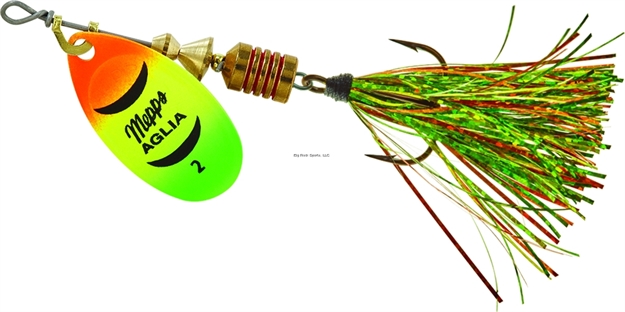 Picture of Mepps Aglia Flashabou In-Line Spinner 1/6 OZ Hot Fire Tiger