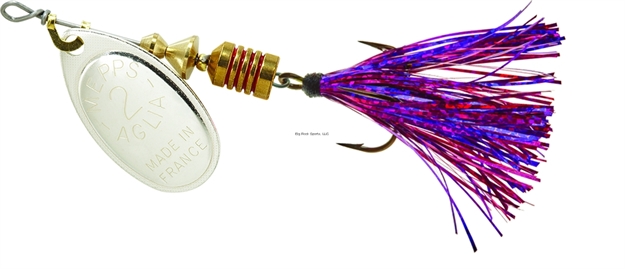 Picture of Mepps Aglia Flashabou In-Line Spinner 1/6 OZ Silver-Purple/Pink