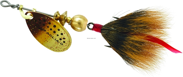 Picture of Mepps Aglia In-Line Spinner, 1/12 Oz, Dressed Treble Hook, Brown Trout Blade & Brown Tail