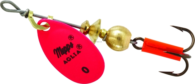 Picture of Mepps Aglia In-Line Spinner, 1/12 Oz, Plain Treble Hook, Hot Pink Blade