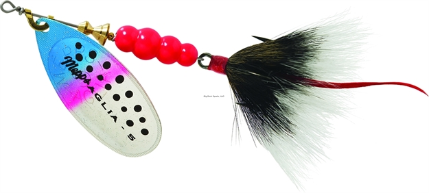 Picture of Mepps Aglia In-Line Spinner, 1/2 Oz, Dressed Treble Hook, Rainbow Trout Blade & Gray Tail