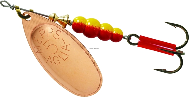Picture of Mepps Aglia In-Line Spinner, 1/2 Oz, Plain Treble Hook, Copper Blade