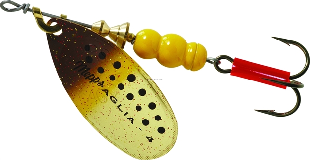 Picture of Mepps Aglia In-Line Spinner, 1/3 Oz, Plain Treble Hook, Brown Trout Blade
