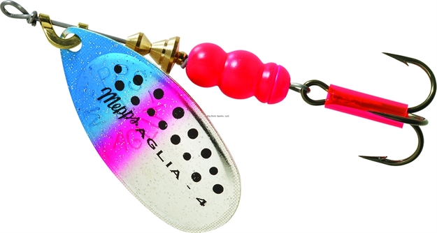 Picture of Mepps Aglia In-Line Spinner, 1/3 Oz, Plain Treble Hook, Rainbow Trout Blade