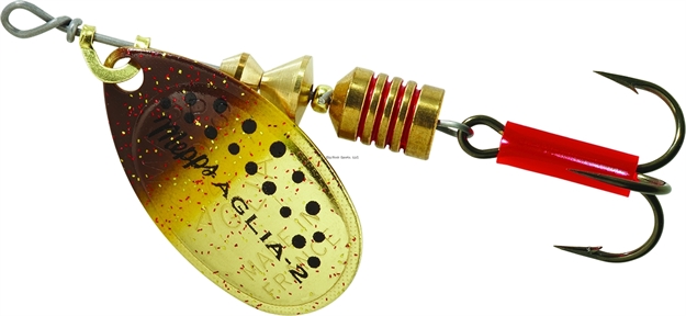 Picture of Mepps Aglia In-Line Spinner, 1/6 Oz, Plain Treble Hook, Brown Trout Blade