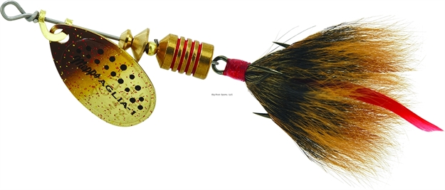 Picture of Mepps Aglia In-Line Spinner, 1/8 Oz, Dressed Treble Hook, Brown Trout Blade & Brown Tail