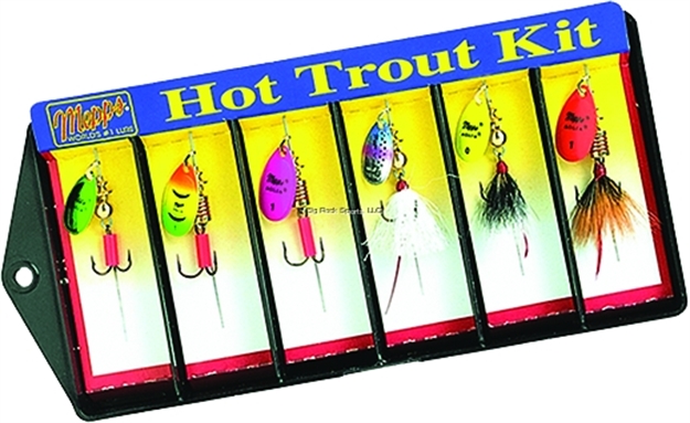 Picture of Mepps Aglia Trouter Kit, Size #1 Blade, Assorted, 6/Pack