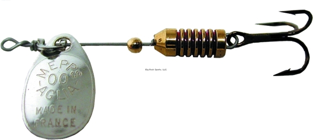 Picture of Mepps Aglia Ultra Lites In-Line Spinner, 1/18 Oz, Treble Hook, Silver Blade