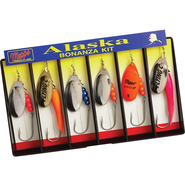 Picture of Mepps Alaska Bonanza Kit - Plain Single Hook Lure Assortment K7