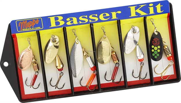 Picture of Mepps Basser Lure Kit, Assorted, Plain Treble Hook, Single Hook, 6 Per Pack