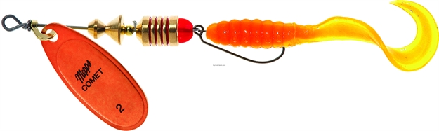 Picture of Mepps Comet Combo 1/6Oz Orange Platium-Chartreuse/Orange Core