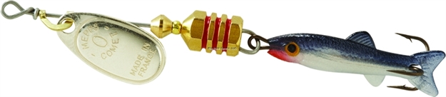 Picture of Mepps Comet Mino In-Line Spinner, 1 1/4", 1/9 Oz, Silver Blade With Shad Mino, Floating