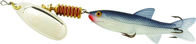 Picture of Mepps Comet Mino In-Line Spinner, 3", 7/16 Oz, Silver Blade With Shad Mino, Floating