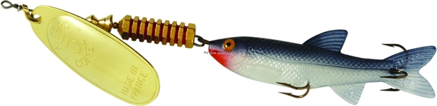 Picture of Mepps Comet Mino In-Line Spinner, 4", 1/2 Oz, Gold Blade With Shad Mino, Floating