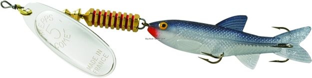 Picture of Mepps Comet Mino In-Line Spinner, 4", 1/2 Oz, Silver Blade With Shad Mino, Floating