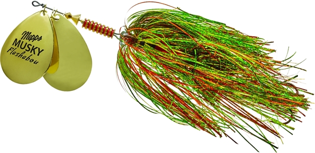 Picture of Mepps Double Blade Musky Flashabou 1 1/2 OZ Gold-Firetiger