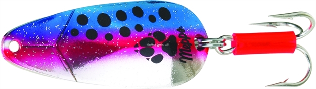 Picture of Mepps Little Wolf Spoon, 1/4 Oz, Plain Treble Hook, Rainbow Trout