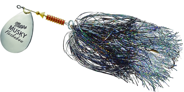 Picture of Mepps Musky Flashabou In-Line Spinner 1 1/2 OZ Silver-Black/Silver