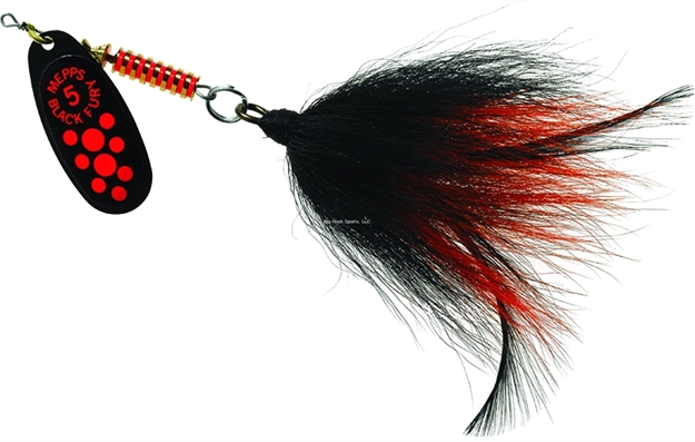 Picture of Mepps Musky Killer In-Line Spinner-3/4 OZ FL Red Dot-Black/Orange