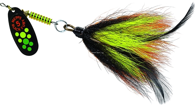Picture of Mepps Musky Killer In-Line Spinner-3/4 OZ Hot Firetiger Dot-Blk/Or/Ylw