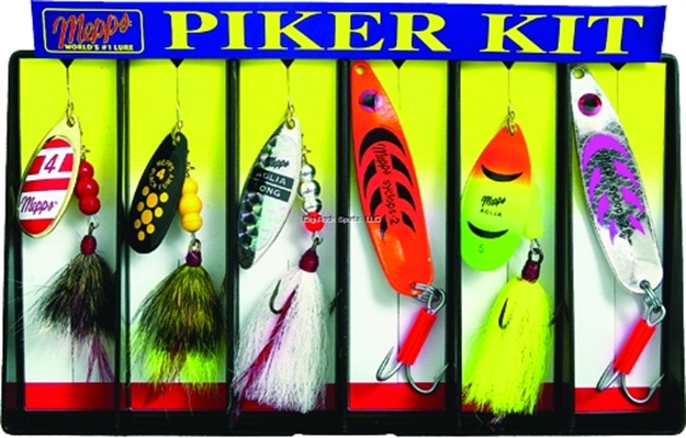 Picture of Mepps Piker Kit, Assorted, Size 4 & 3 & 2 & 5 Hook, Treble Hook, 6 Per Pack K3D
